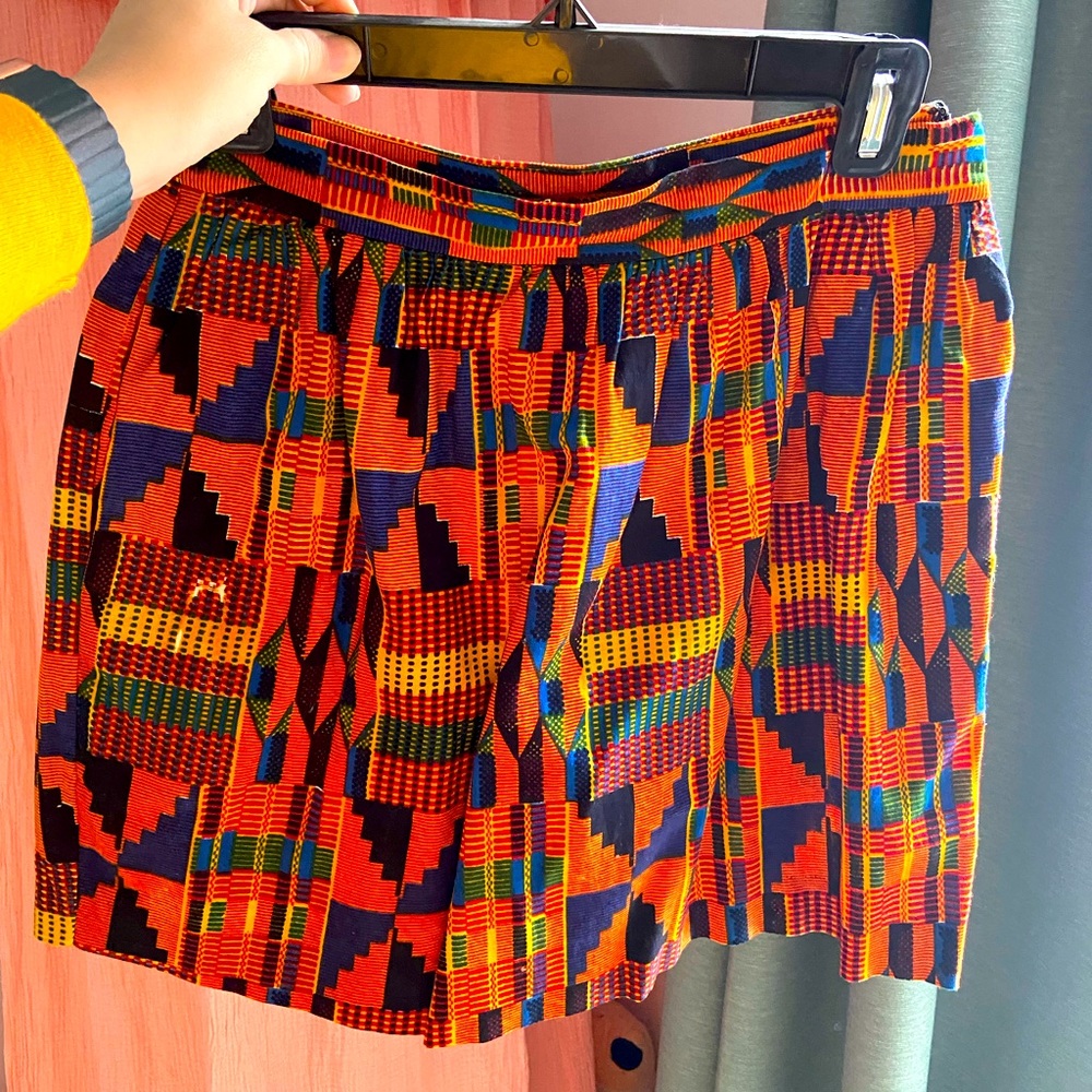 Cynthia Rowley batik mini skirt